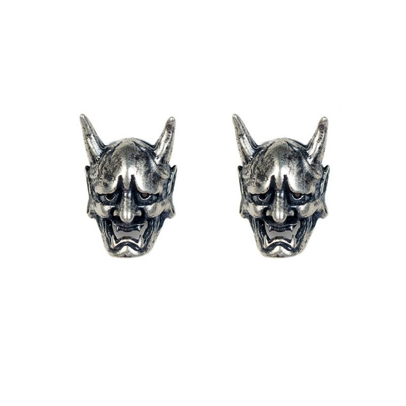Wholesale Mask Punk Retro Distressed Halloween Copper Earrings